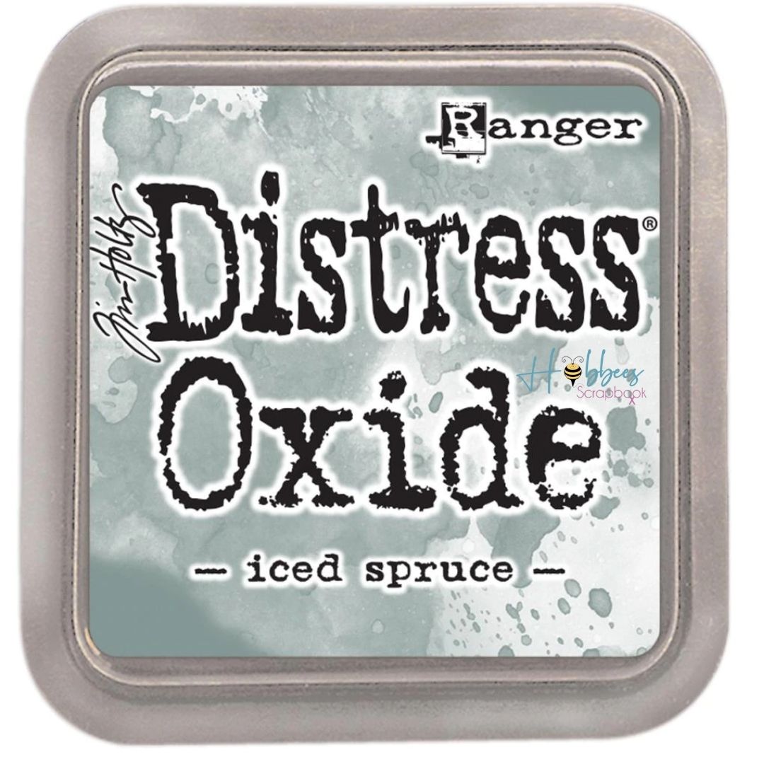 Tim Holtz Distress Oxide Iced Spruce / Cojin de Tinta Efecto Oxidado Gris Frío Tintas Ranger