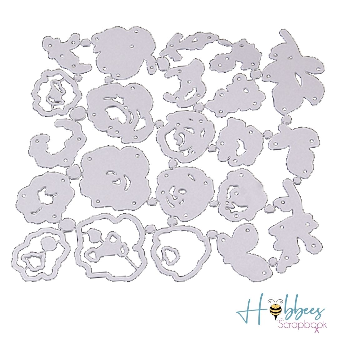 Suajes de Rosas Chicas en Capas Dados de Corte / Suajes / Troqueles Hobbees