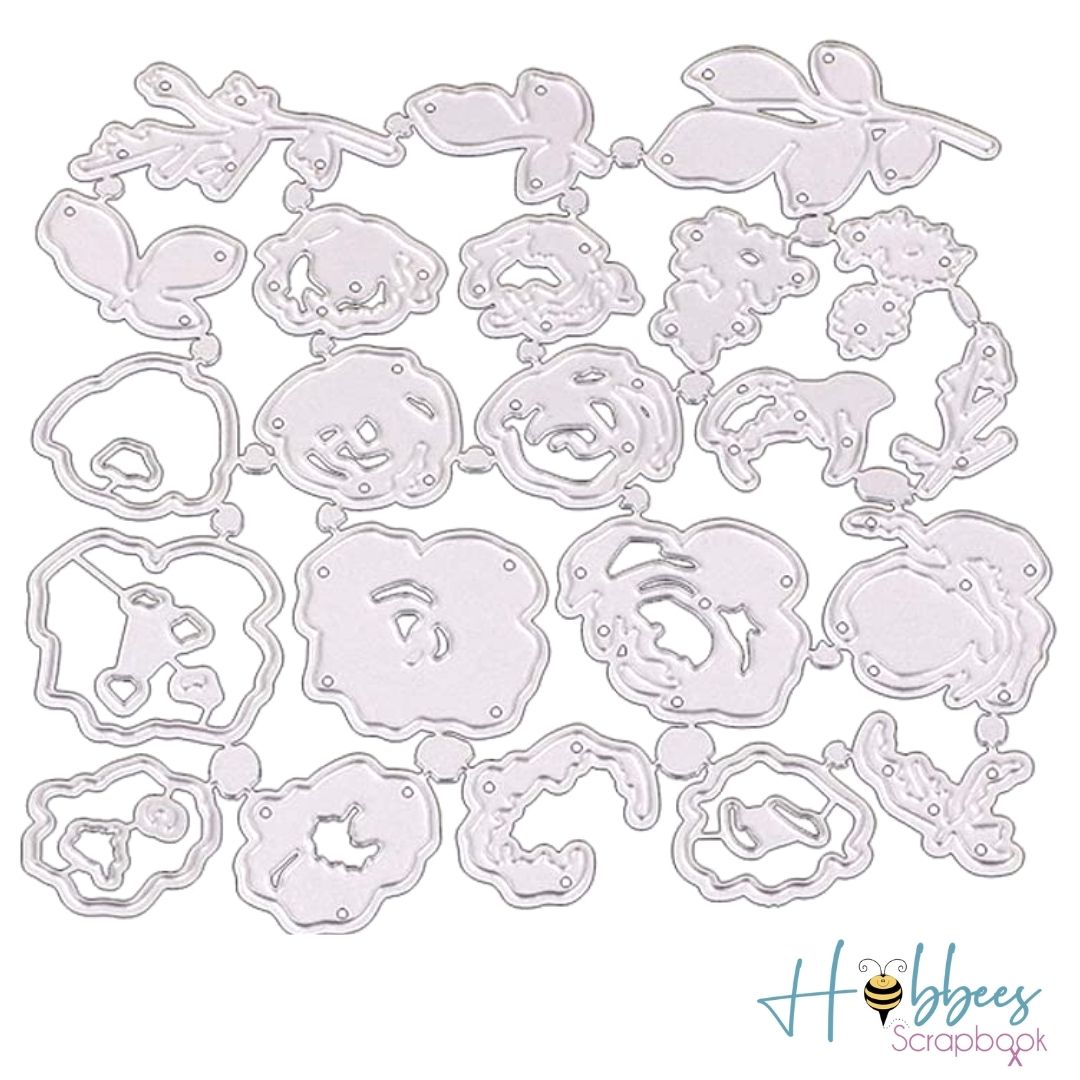 Suajes de Rosas Chicas en Capas Dados de Corte / Suajes / Troqueles Hobbees