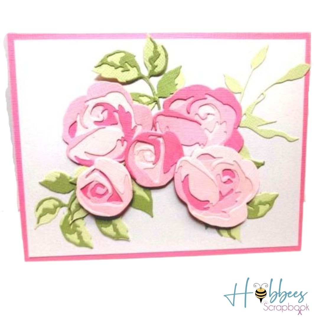 Suajes de Rosas Chicas en Capas Dados de Corte / Suajes / Troqueles Hobbees