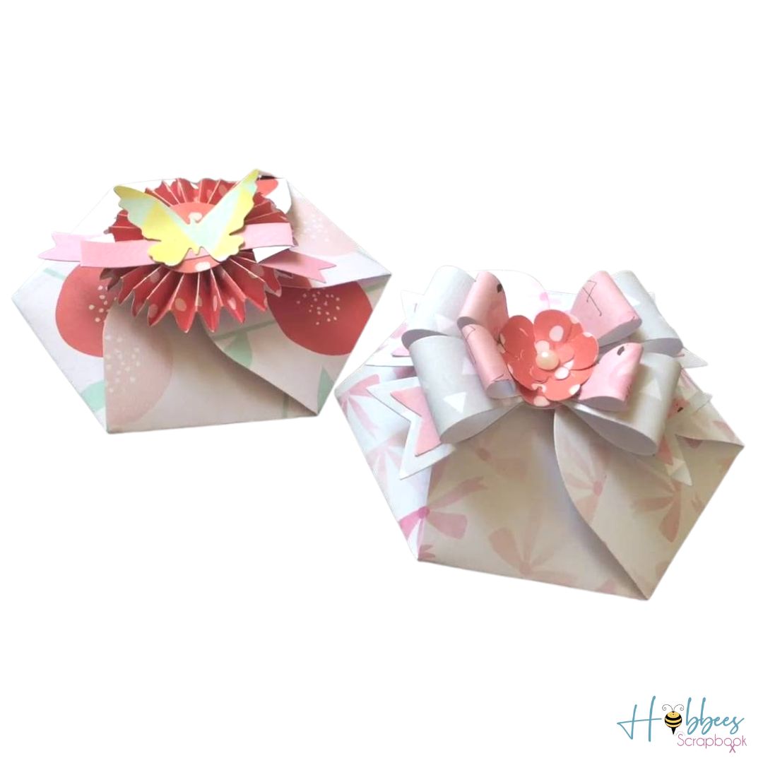 Hexagon Petal Envelope / Cajita Hexagonal Petalos Dados de Corte / Suajes / Troqueles Spellbinders
