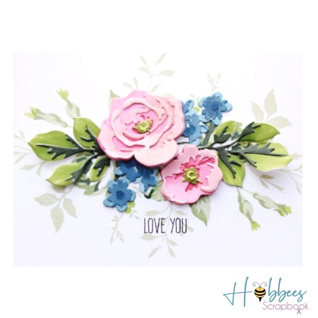 Suajes de Rosas Chicas en Capas Dados de Corte / Suajes / Troqueles Hobbees