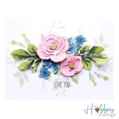 Suajes de Rosas Chicas en Capas Dados de Corte / Suajes / Troqueles Hobbees