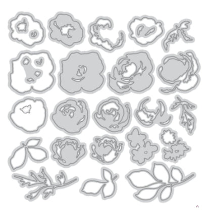 Suajes de Rosas Chicas en Capas Dados de Corte / Suajes / Troqueles Hobbees