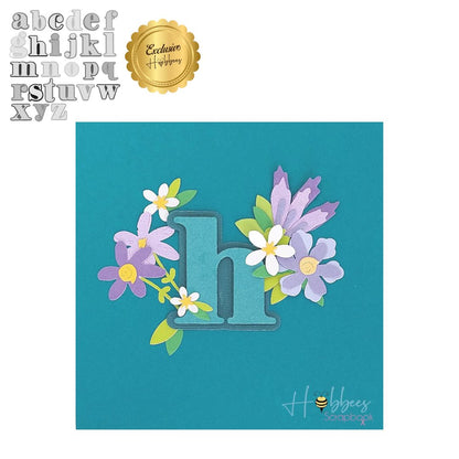 Suajes de Alfabeto Minúscula Con Contorno Dados de Corte / Suajes / Troqueles Hobbees