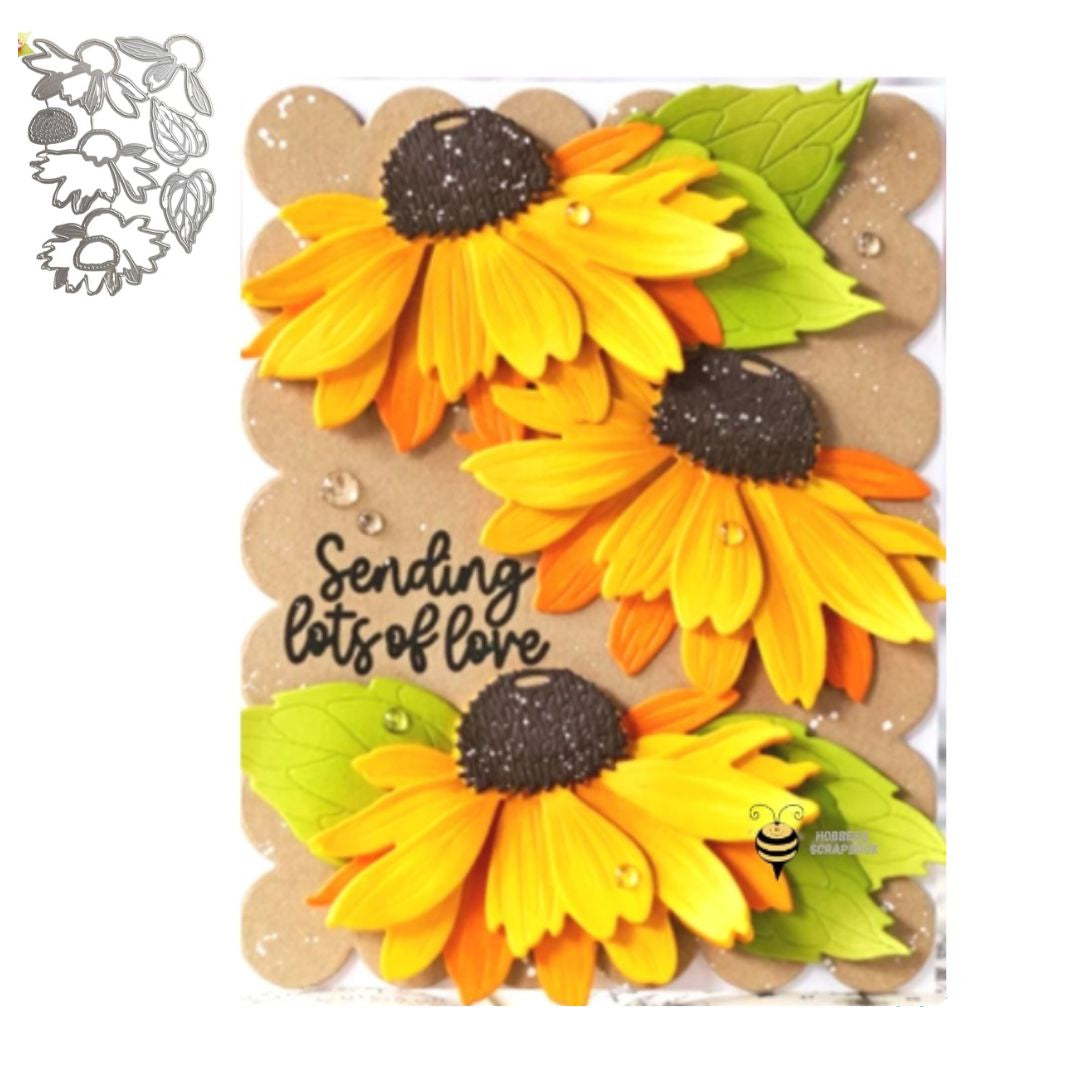 Suajes de Margaritas en Capas Dados de Corte / Suajes / Troqueles Hobbees