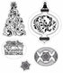 Interchangeable Clear Stamps Christmas Greetings / Sellos de Polimero Navidad Descontinuado Sizzix