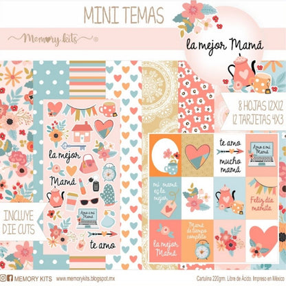 Kit de Papel Cartulina La Mejor Mamá Descontinuado Memory Kits