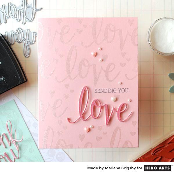 Stamp &amp; Cut Love / Suajes y Sellos de Amor Dados de Corte / Suajes / Troqueles Hero Arts