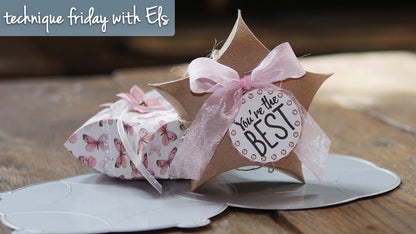 Star Pillow Box Die / Suaje de Caja de Almohada de Estrella Descontinuado Elizabeth Craft Designs