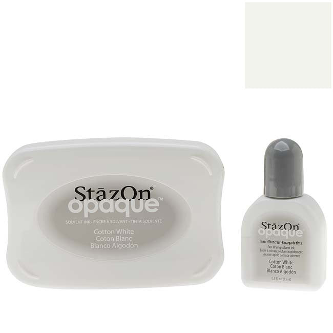 Stazon Opaque Cotton White / Tinta Opaca Blanco Algodón Tintas TSUKINEKO