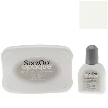 Stazon Opaque Cotton White / Tinta Opaca Blanco Algodón Tintas TSUKINEKO