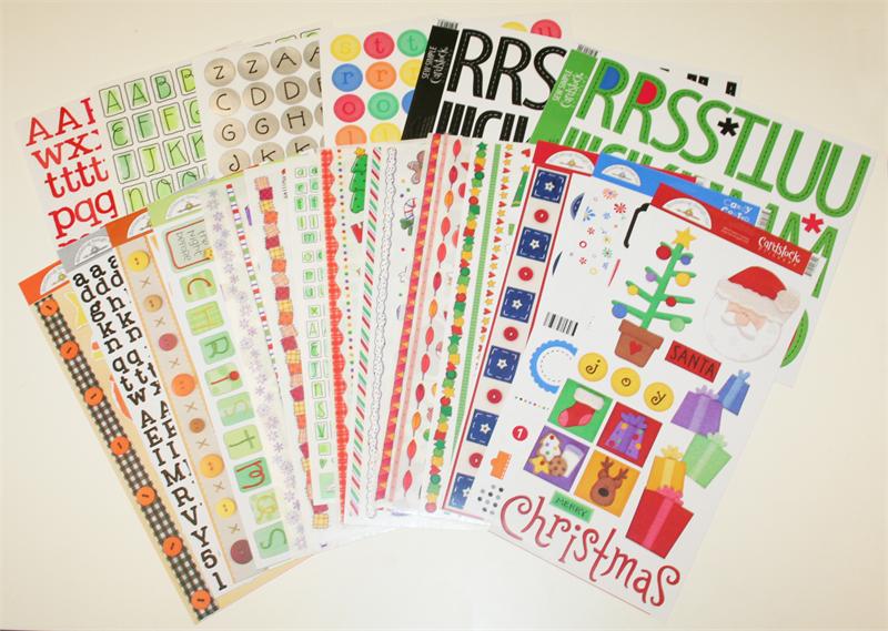 Cardstock Stickers Holidays / Calcomanías de Festividades Stickers Doodlebug