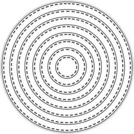 Stitched Nesting Circles Die / Suaje de Círculos con Puntada Descontinuado Die-versions