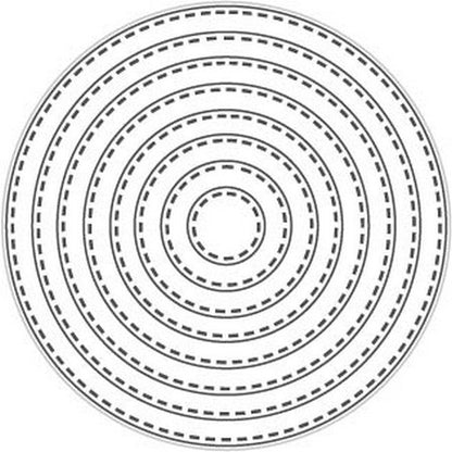 Stitched Nesting Circles Die / Suaje de Círculos con Puntada Descontinuado Die-versions