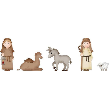 Dies Nativity- Joseph, Shepherd &amp; Animals / Suaje Pastores y Animales Descontinuado Cottage Cutz