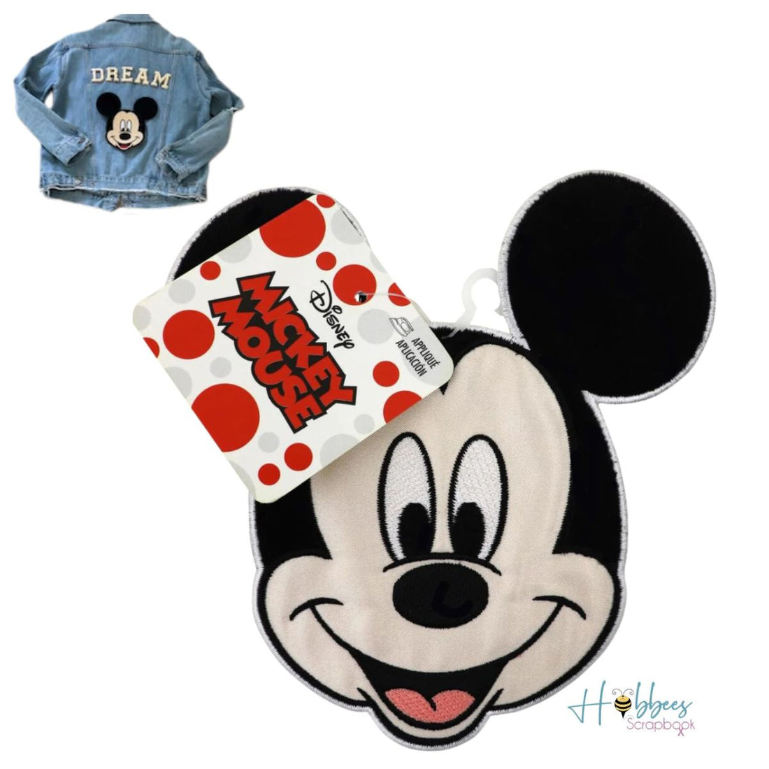 Mickey Mouse Iron-On Applique / Parche Térmico de Mickey Mouse Adhesivos / Pegamentos Disney