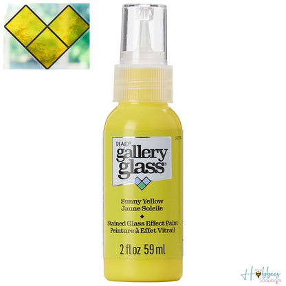 Gallery Glass Paint Sunny Yellow / Pintura para Vitral Amarillo Vitral Folk Art