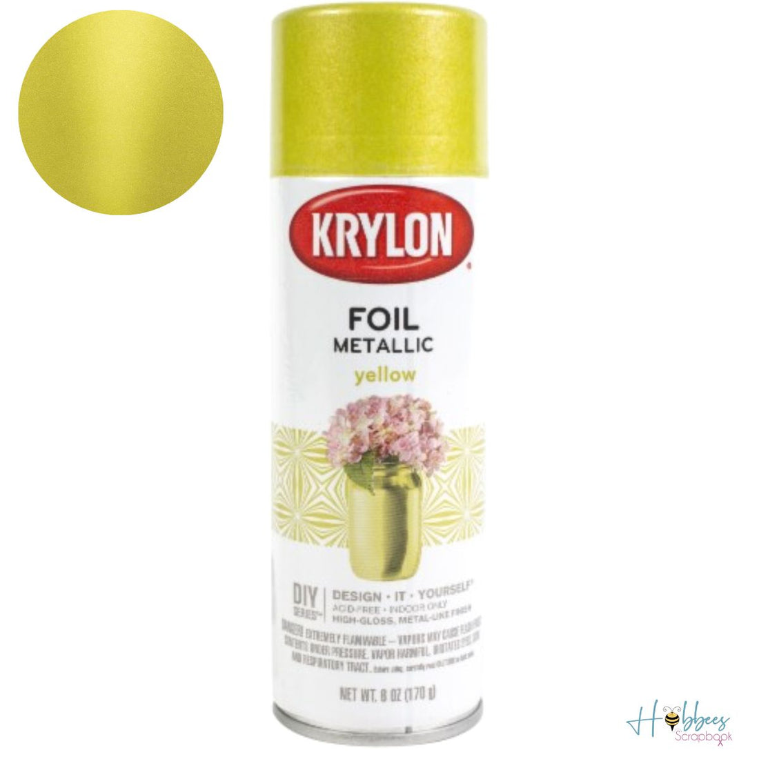 Premium Metallic Foil Spray Paint Yellow / Pintura Metálica Amarilla Pintura y Medios Mixtos Krylon