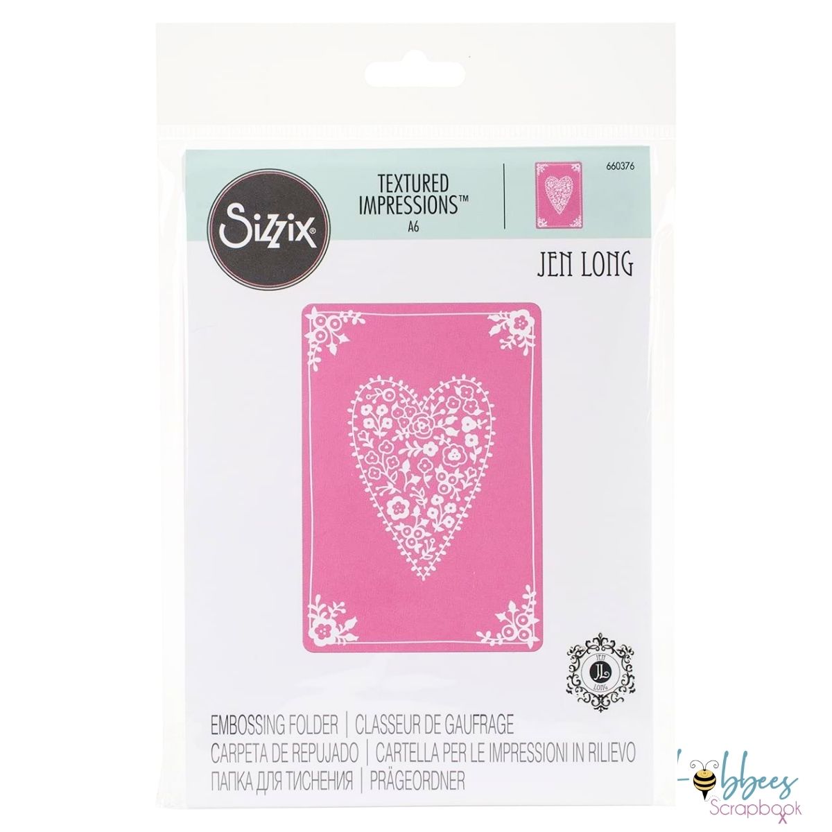 Sizzix Heartfelt Impressions / Folder de Grabado Impresiones Sinceras DESCONTINUADO Sizzix