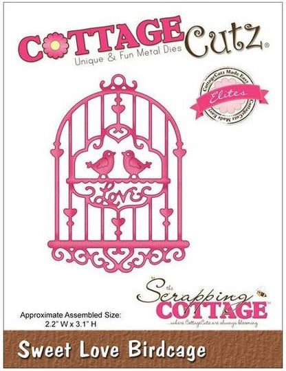 Sweet Love Birdcage Die /  Suaje jaula de Pájaro Descontinuado Cottage Cutz