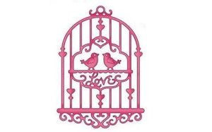 Sweet Love Birdcage Die /  Suaje jaula de Pájaro Descontinuado Cottage Cutz