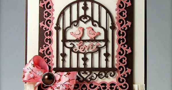 Sweet Love Birdcage Die /  Suaje jaula de Pájaro Descontinuado Cottage Cutz