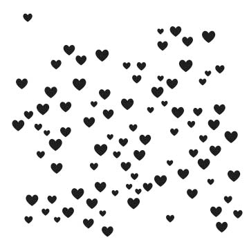 Hearts Stencil / Plantilla de Corazones