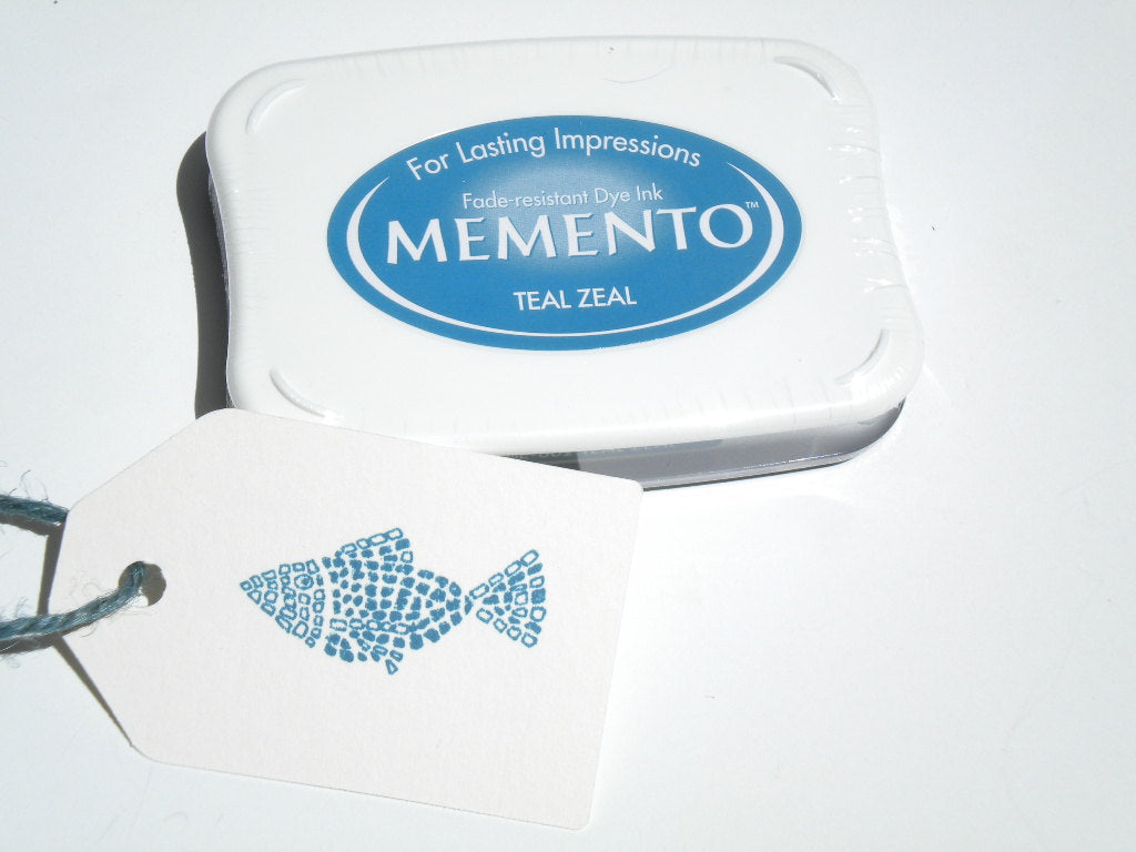 Teal Zeal Memento / Cojín de Tinta para Sellos Azul Quemado