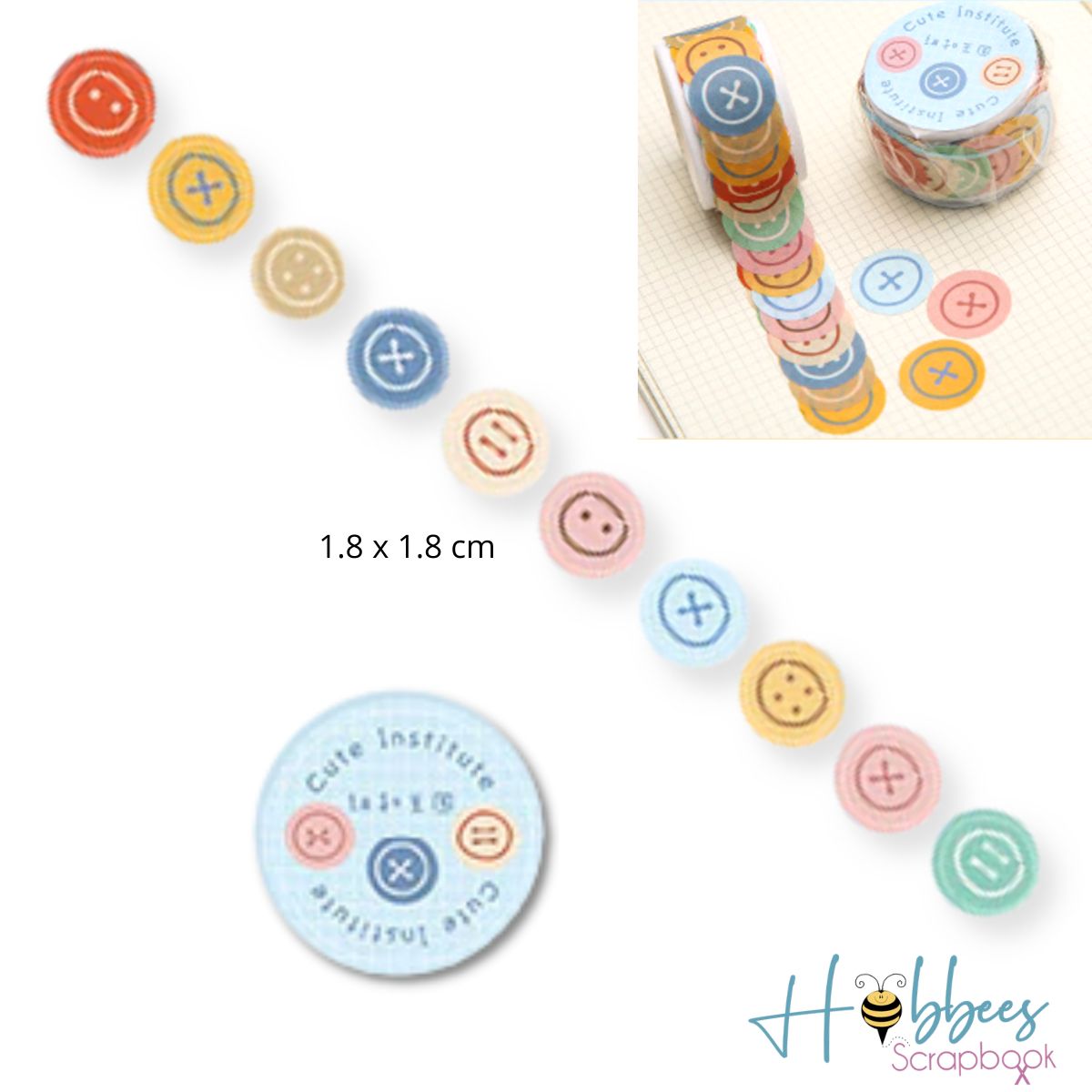 Botones de Washi Tape Adhesivos Adhesivos / Pegamentos Hobbees