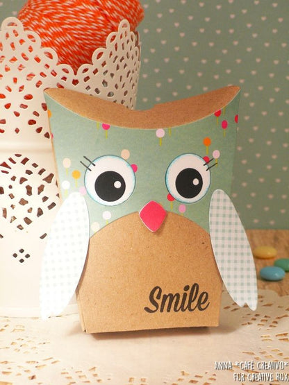 Thinlits Owl &amp; Fox Box Die / Suaje de Corte Caja de Búho y Zorro Dados de Corte / Suajes / Troqueles Sizzix
