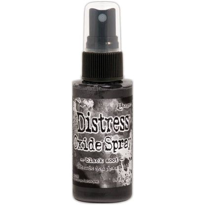 Distress Oxide Spray Black Soot / Tinta en Spray Negro Pintura y Medios Mixtos Ranger