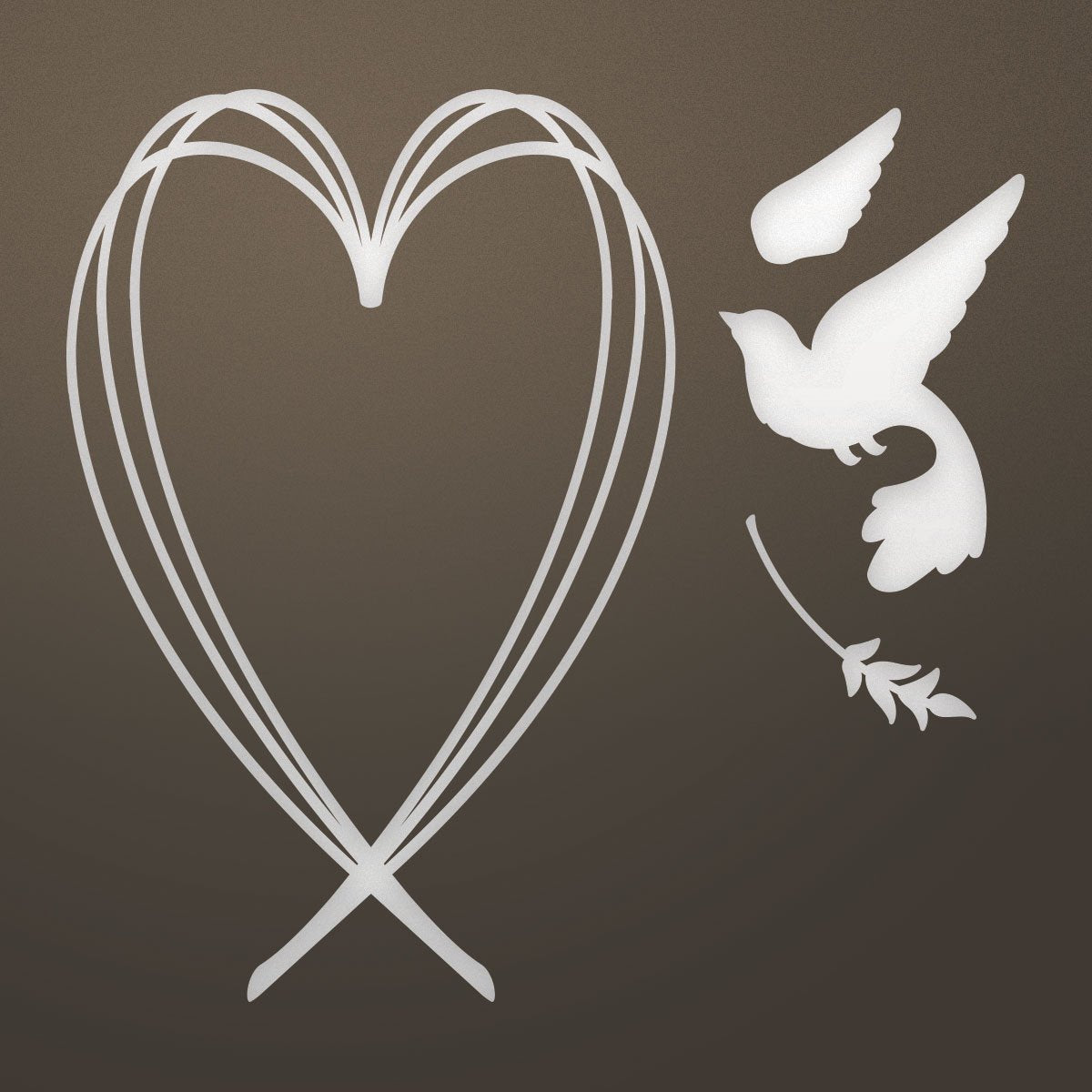 Hearts and Doves Dies Set / Suajes de Corazón y Paloma Descontinuado Couture Creations