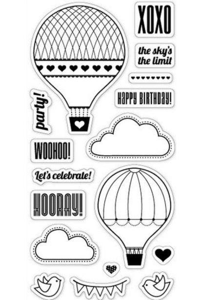 Up in the Air Stamps / Sellos de Polímero de Globos En el Cielo Descontinuado Fiskars