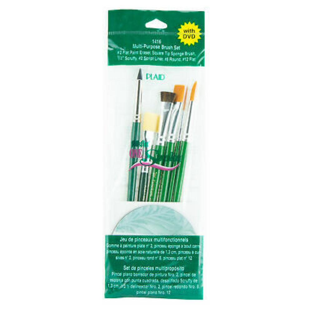 Multi Purpose Brush Set / Set de Pinceles Multipropósito 7 pzas. Descontinuado Folkart