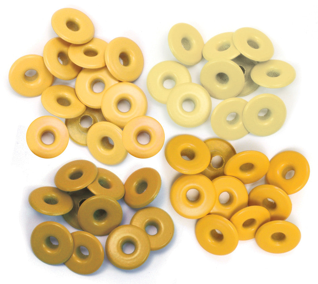 Wide Eyelets Yellow / Ojillos Anchos Amarillos Adornos / Embellishments We R Memory Keepers