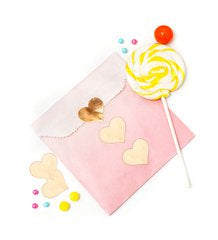 Oh Goodie Collection Foiled Stickers Hearts / Calcomanias Metalizadas en Rosa Descontinuado American Crafts