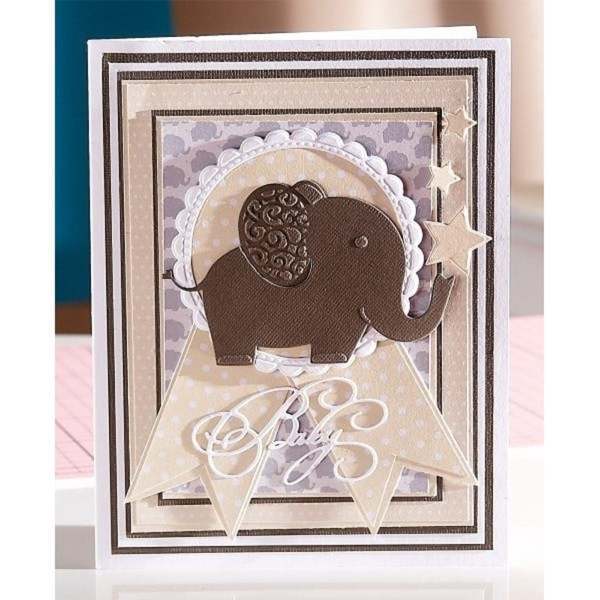 Friendly Elephant Die / Suaje Decorativo Elefante Descontinuado Crafter&
