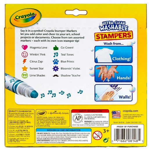 Ultra-clean Washable Stampers / Marcadores Lavables con Sellos Descontinuado Crayola