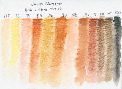 Watercolor Pencils Hair &amp; Skin Tones / 12 lápices de acuarela con Tonos de Cabello y Piel Descontinuado Prima Marketing