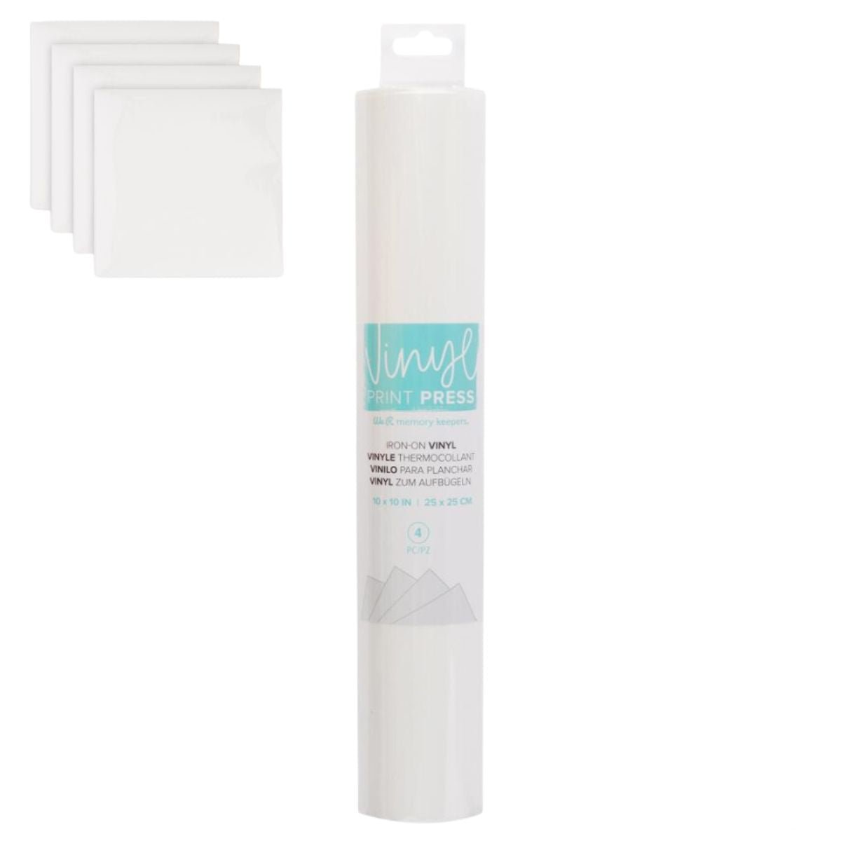 Vinyl Print Press Iron-On Vinyl / Hojas de Vinil Blanco para Impresión 10&quot; Viniles We R Memory Keepers