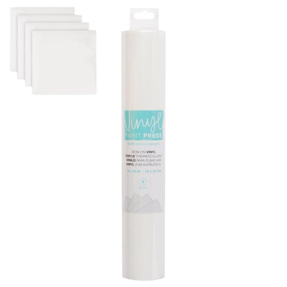 Vinyl Print Press Iron-On Vinyl / Hojas de Vinil Blanco para Impresión 10&quot; Viniles We R Memory Keepers