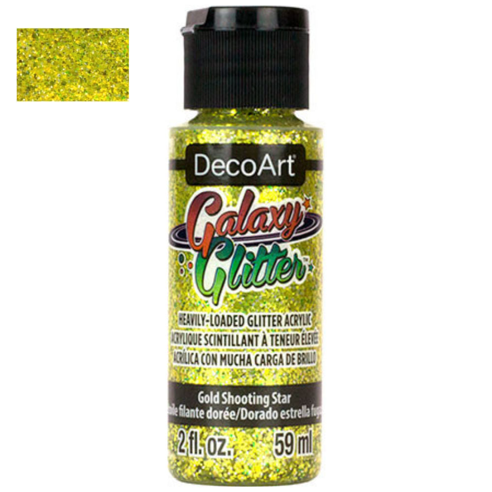 Galaxy Glitter Shooting Star Gold / Pintura Acrílica con Diamantina Acrìlicos Plaid