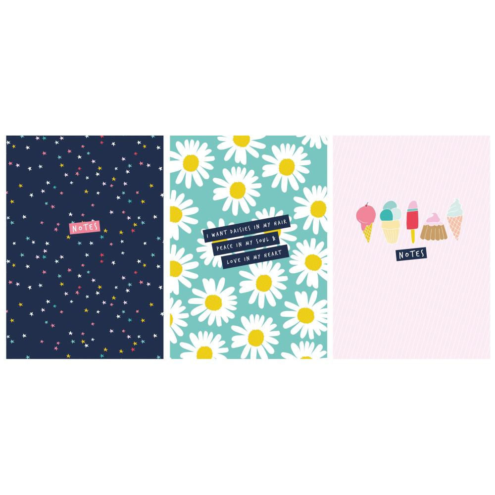 Glorious Style 3 Notebooks / 3 Libretas Medianas Descontinuado Kaiser Craft