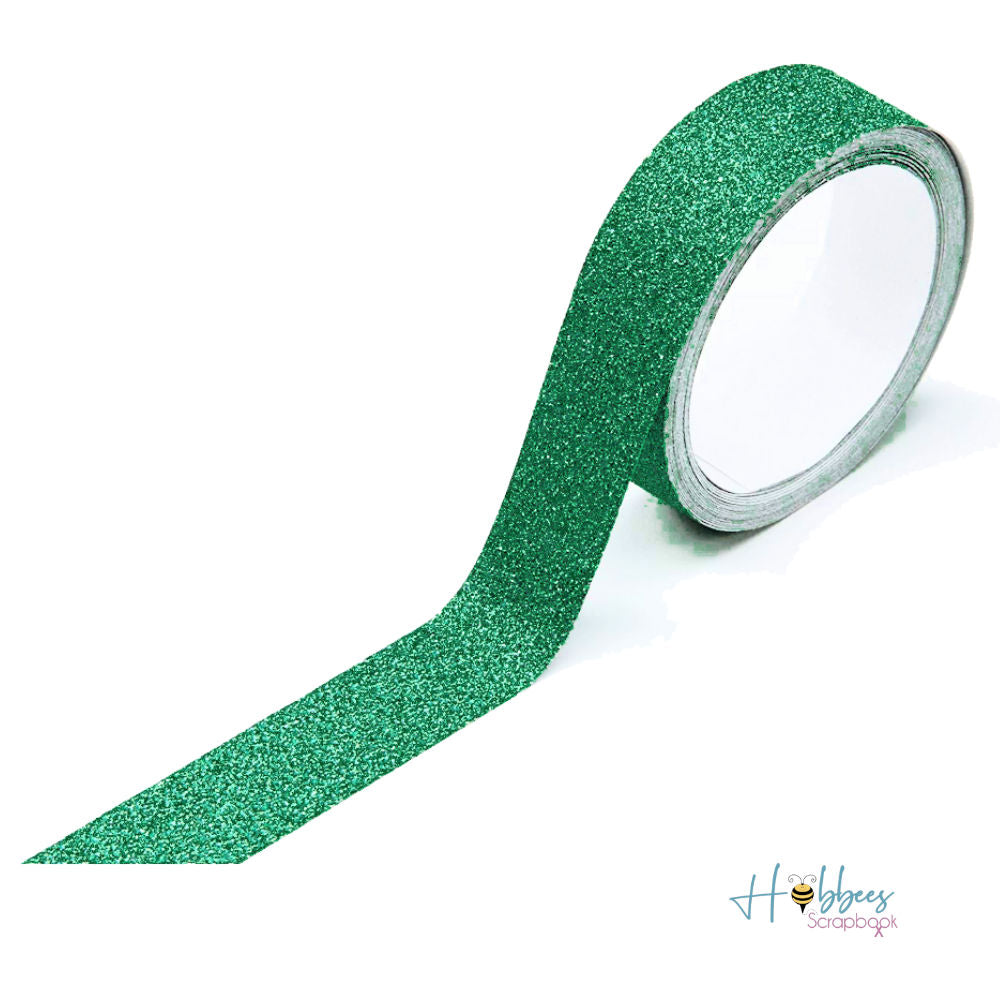 Sparkle Tape Green / Cinta Adhesiva Verde Brillante Descontinuado Darice