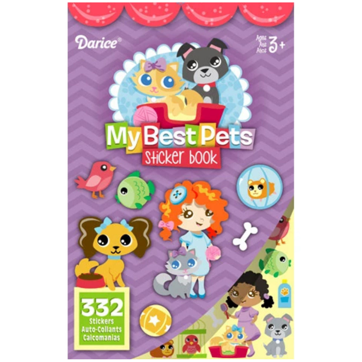 Sticker Book for Kids My Best Pets / Libro con 332 Estampas Mascotas