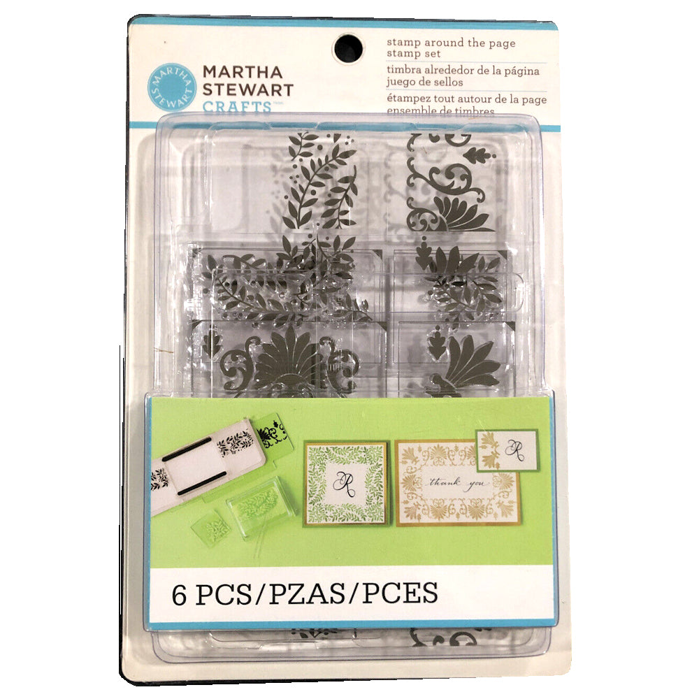 Stamp Around the Page Scrolls &amp; Boughs / Sellos para Marcar Alrededor de la Página Descontinuado Martha Stewart