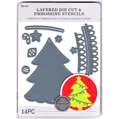 Build a Holiday Tree Die / Suaje de Arbol de Navidad Dados de Corte / Suajes / Troqueles Darice