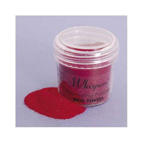 Whispers Red Tinsel Embossing Powder / Polvos de Realce Rojo Descontinuado Darice