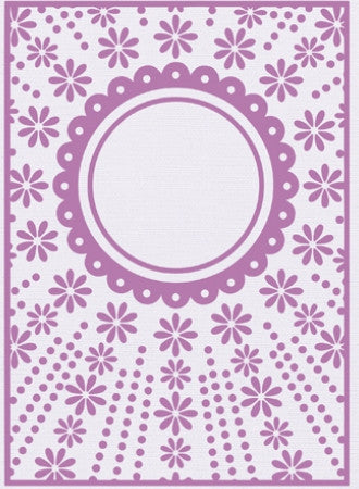 Embossing Folder Daisy Trail / Folder de Grabado Marco Floral Descontinuado Crafter&